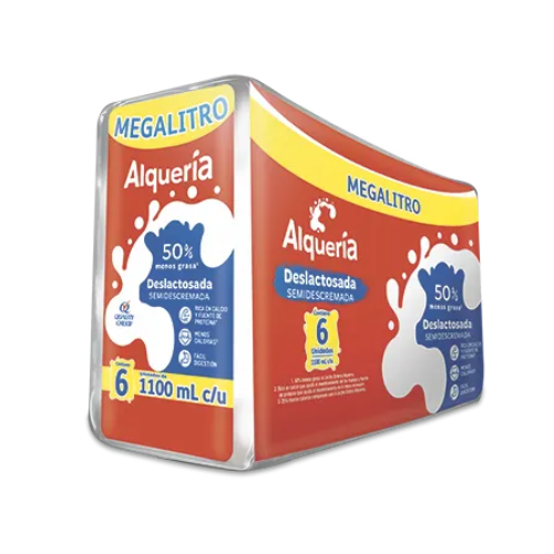 LECHE DESLACTOSADA ALQUERIA SIXPACK 1100ML