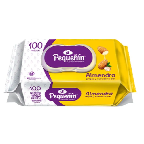 TOALLAS HUMEDAS PEQUEÑIN ALMENDRA 100UND