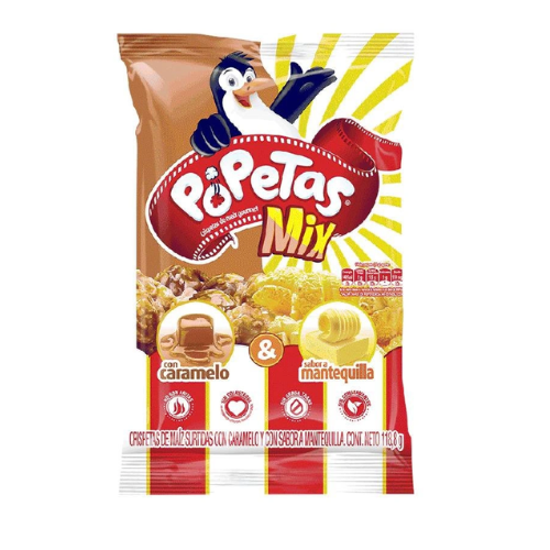 POPETAS FAMILIAR MIX CARAMELO MANTEQUILLA 118G