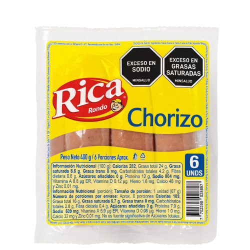 CHORIZO RICA 6UND 400 GR