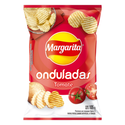 PAPAS MARGARITAS ONDULADA TOMATE 35G