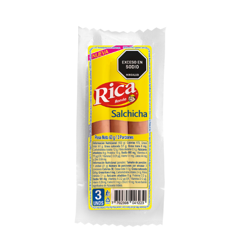 SALCHICHA RICA TRIPACK 64GR