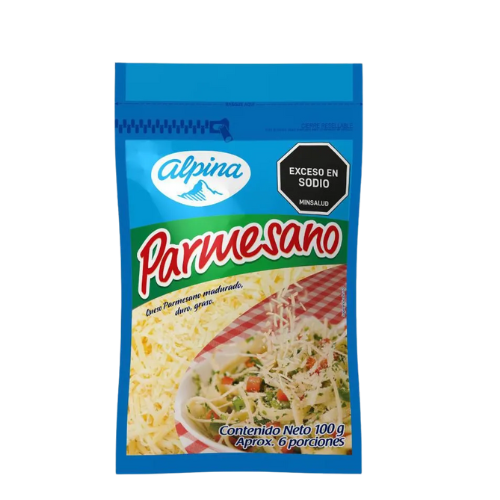 QUESO PARMESANO RALLADO ALPINA BOLSA 100G