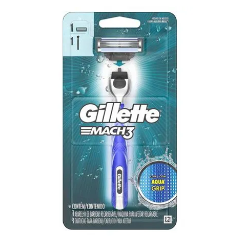 MAQUINA GILETTE MACHT3 AQUA GRIP
