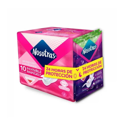TOALLAS NOSOTRAS INVISIBLE RAPIGEL X10UND GRATIS 2BUENAS NOCHES