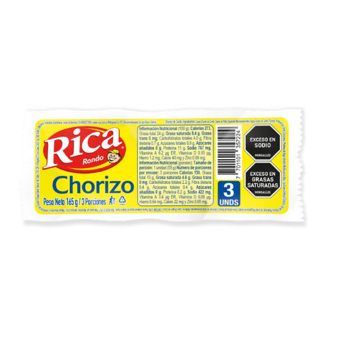CHORIZO RICA TRIPACK 165 GR